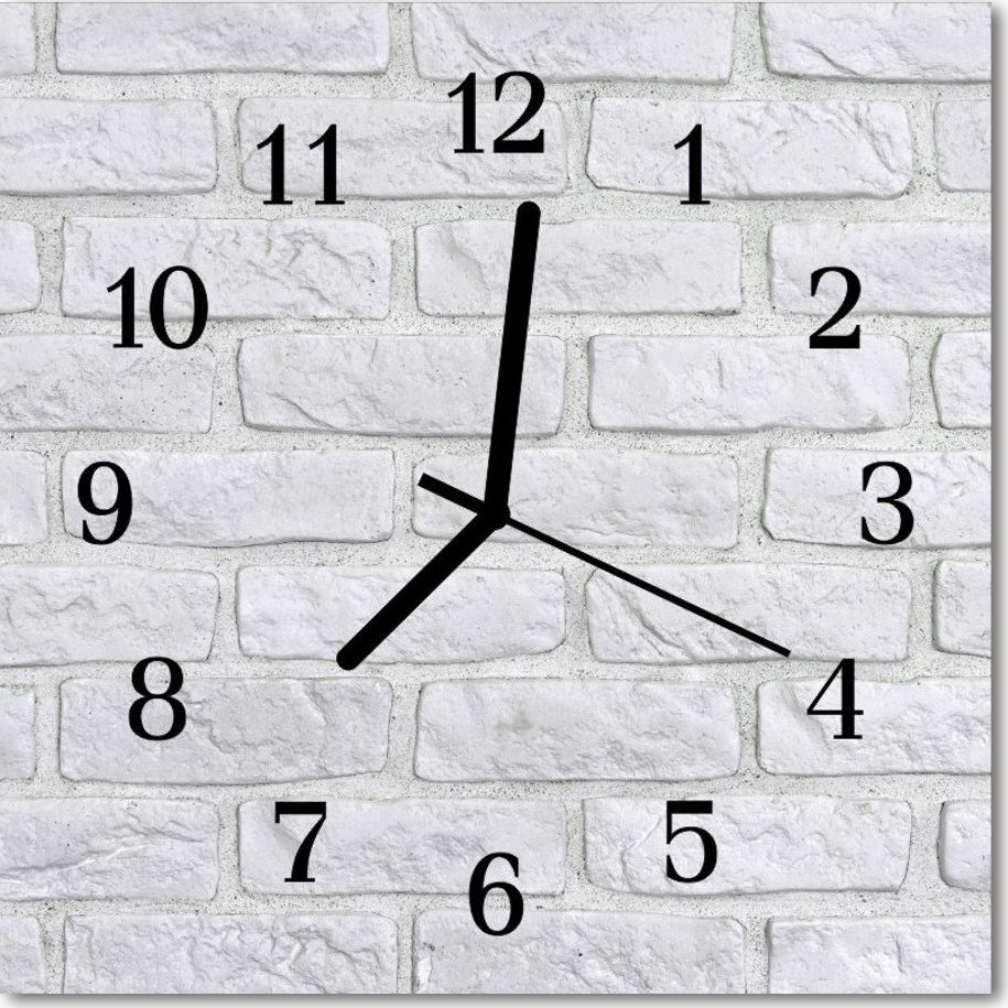 Tulup Zegar szklany ścienny Cichy Cegła Architektura 30x30 70208159