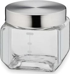 Kela Pojemnik kuchenny Kela, 0,75 l, 11 x 11 x 11 cm, szkło/stal nierdzewna 18/10
