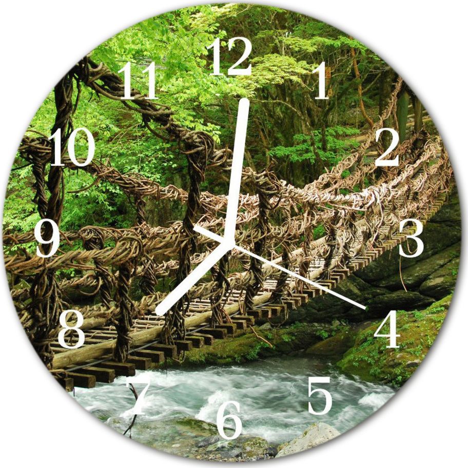 Tulup Zegar na szkle Prezent Wiszący Most Architektura fi 30 cm 51087145