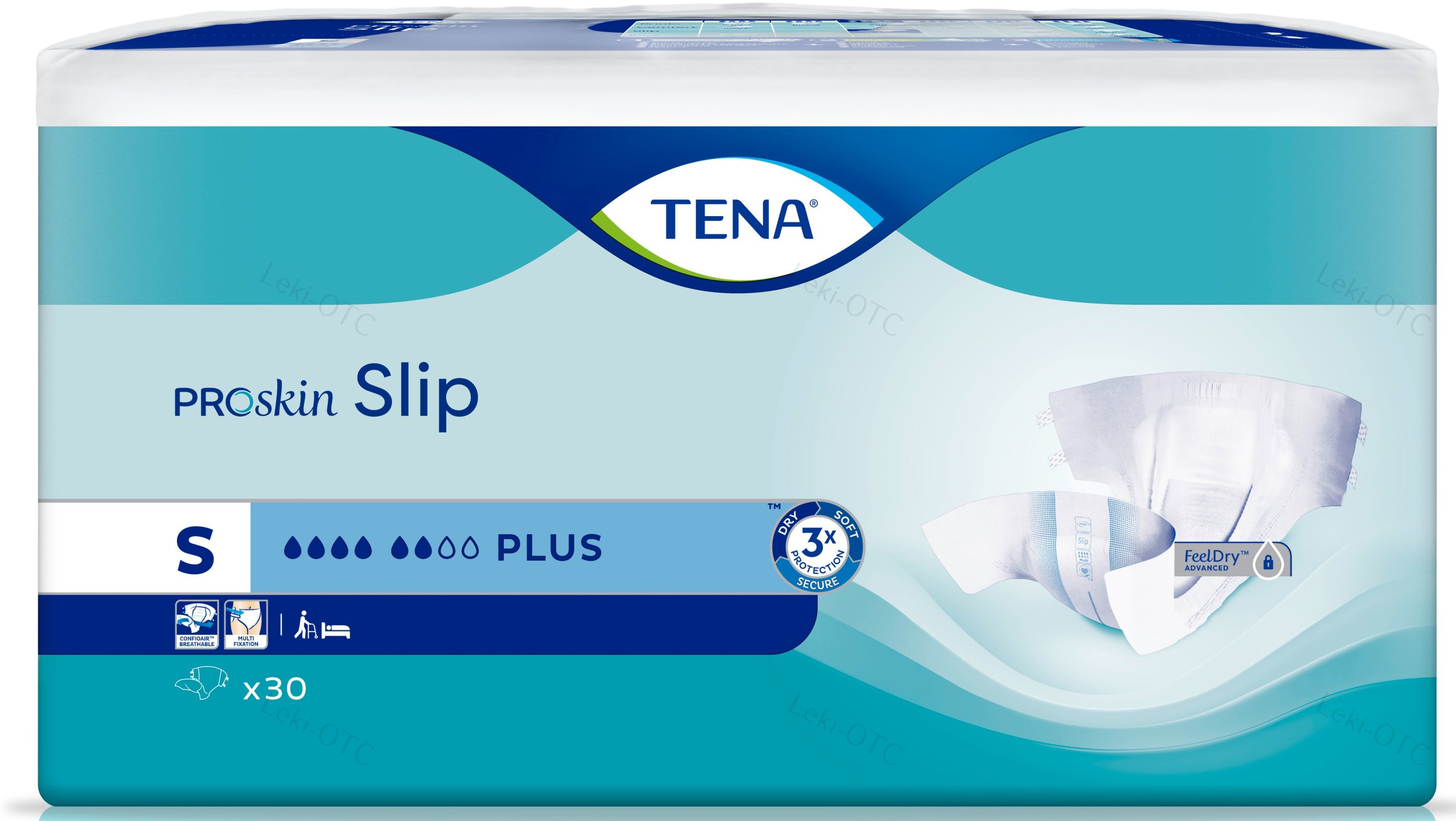 TENA SLIP PROSKIN PLUS S '30 (niebieskie)