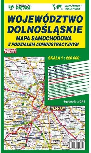 Dolnośląskie Mapa samochodowa 1:220 000