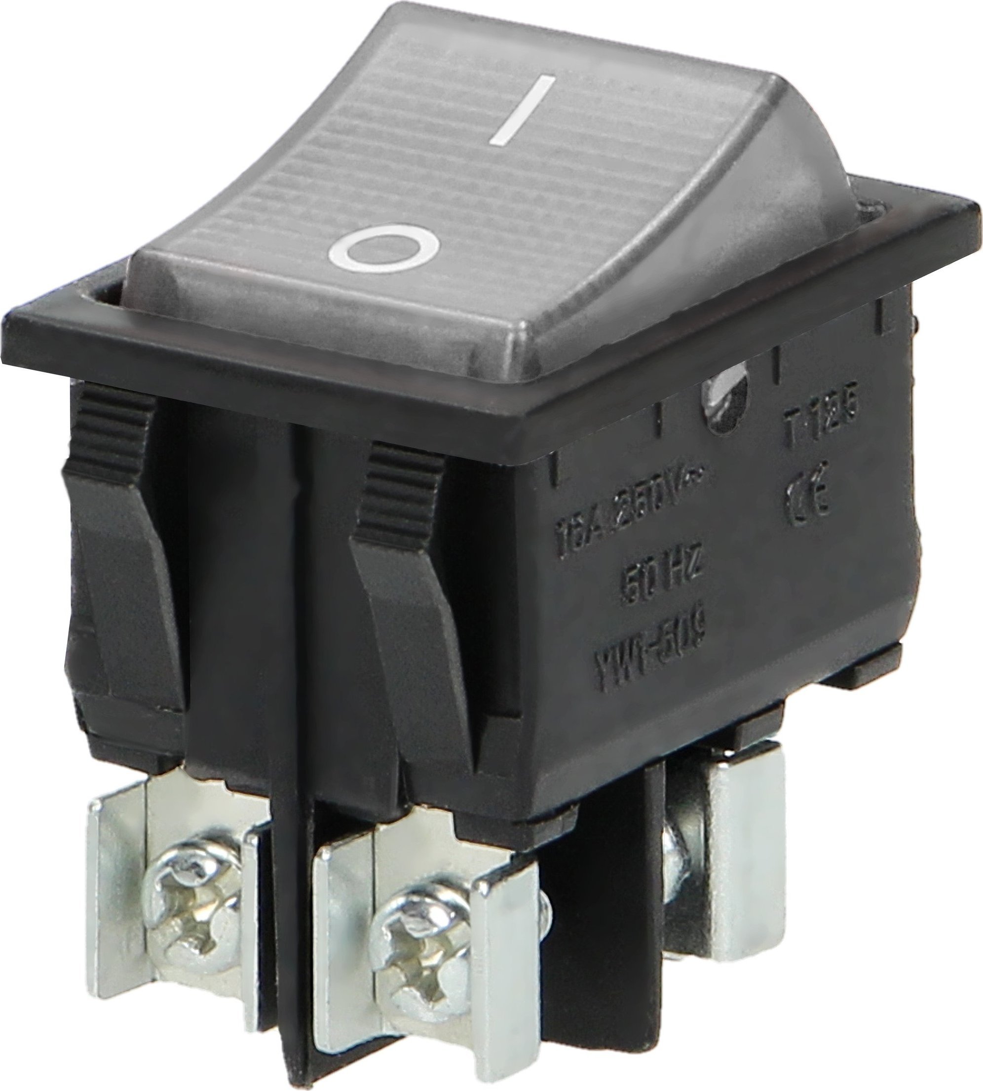 Orno Łącznik kołyskowy podświetlany, przycisk przeźroczysty, czarna obudowa