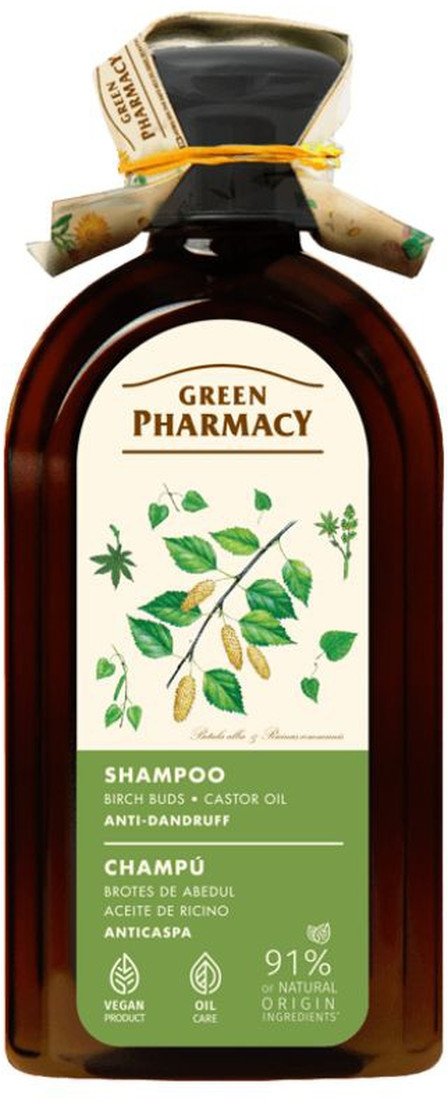 Green Pharmacy Przeciwłupieżowy Szampon Pąki Brzozy i Olej Rycynowy 350ml