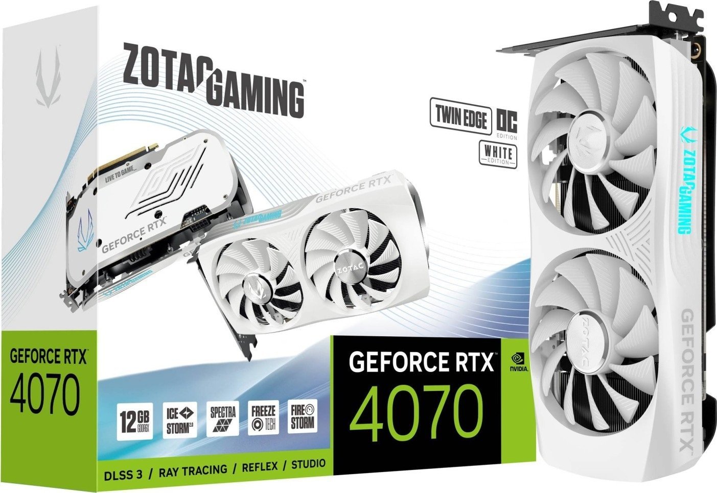 Karta graficzna Zotac Gaming GeForce RTX 4070 Twin Edge OC White 12GB GDDR6X (ZT-D40700Q-10M)
