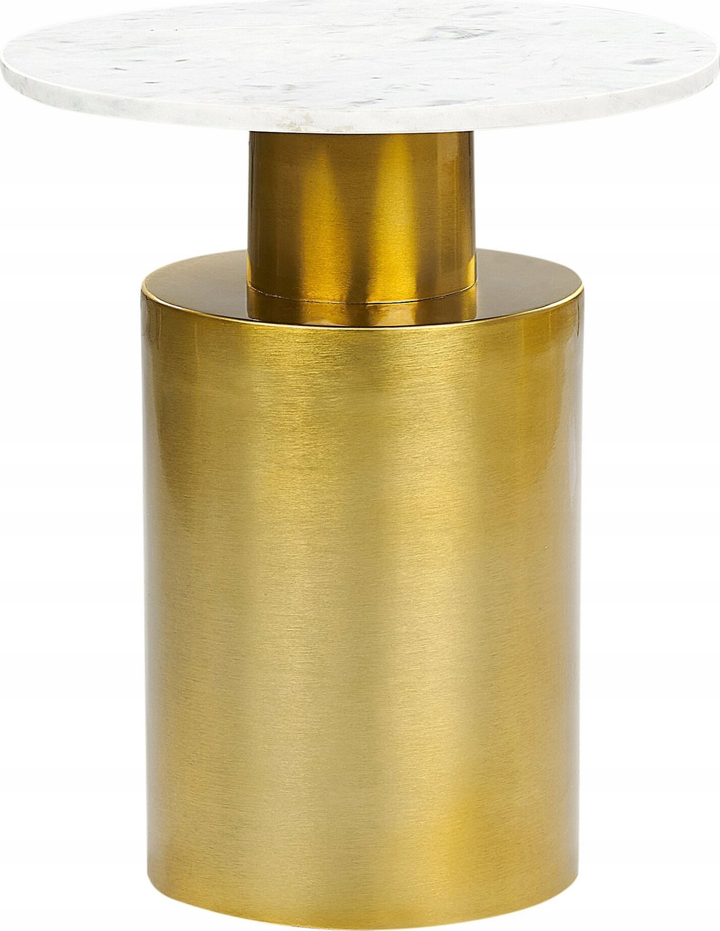 Beliani Stolik pomocniczy metalowy złoto-biały ARIAGA