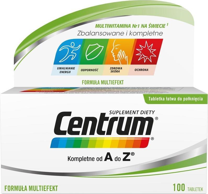 Centrum CENTRUM_Kompletne od A do Z suplement diety z witaminami i składnikami mineralnymi dla dorosłych 100 tabletek