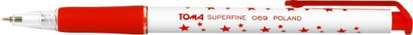 Toma Długopis S-Fine automatyczny Czerwony - TO-069 23