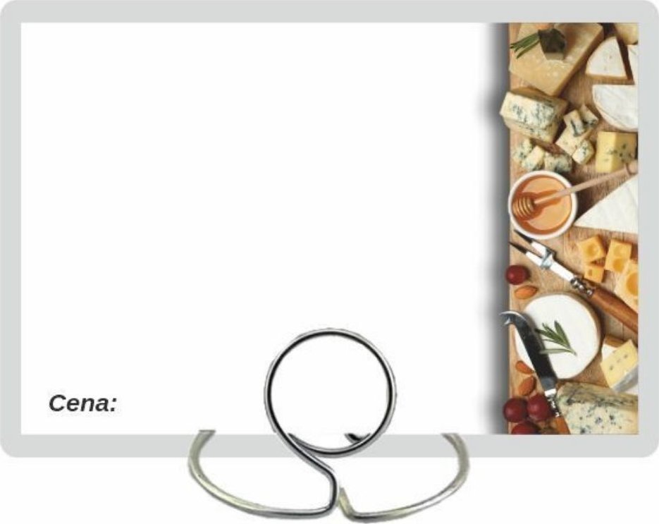 StudioCen Klasyczne cenówki laminowane na sery 50 szt.