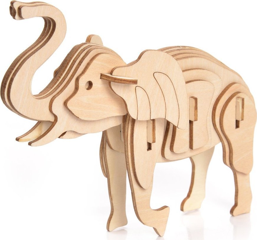 Little-Story Little Story Drewniane Puzzle Model 3D - Słoń