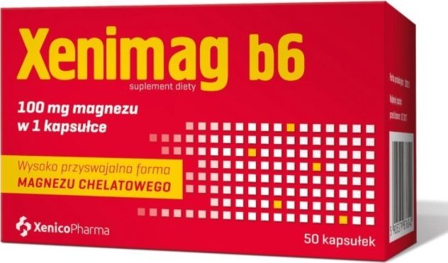 XENICO PHARMA Xenimag B6, 50 kapsułek - Długi termin ważności!