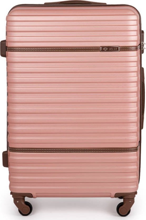 XXX_Solier Luggage (właściwy: Solier) Walizka podróżna twarda duża XL 28' STL957 różowa