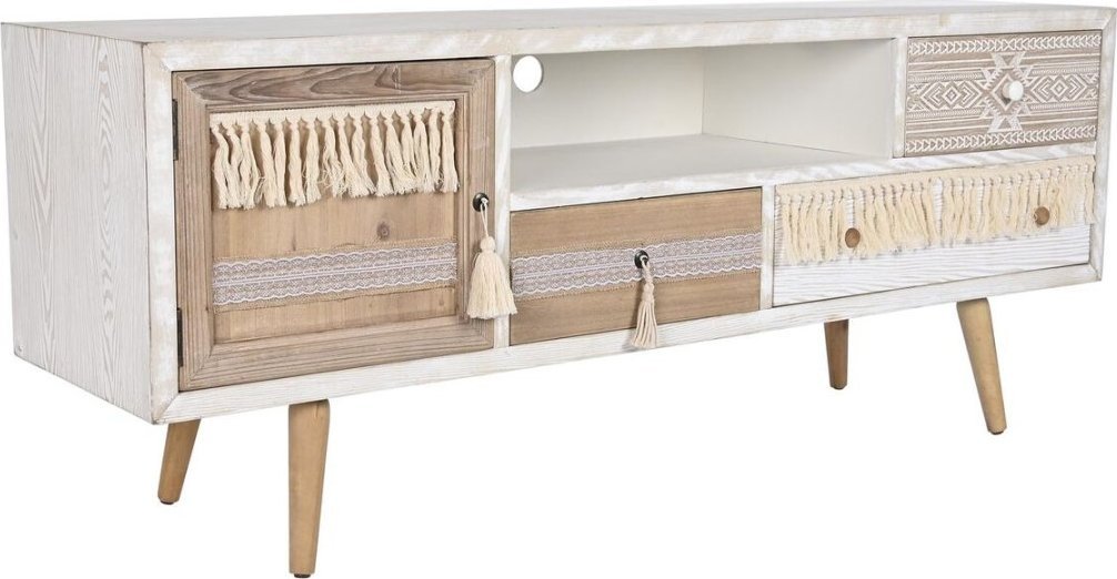 DKD Home Decor MebleTV DKD Home Decor Naturalny 150 x 40 x 60 cm Jodła Biały