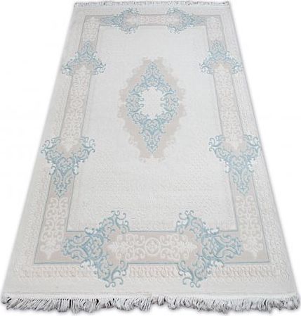 Dywany Łuszczów Dywan AKRYL MIRADA 5417 Niebieski ( Mavi ) Frędzle, 100x300 cm