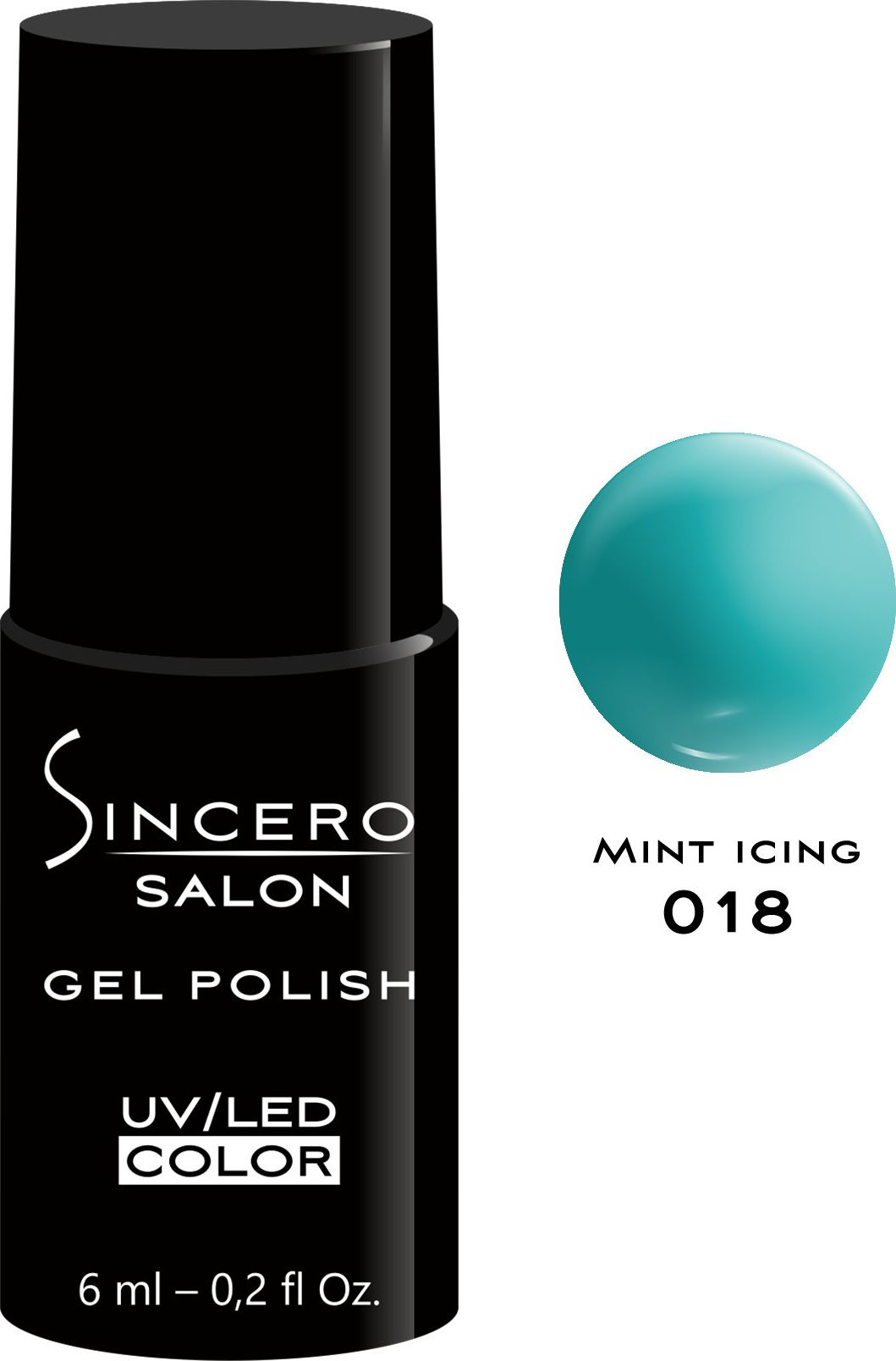 Sincero Salon Lakier hybrydowy Gel Polish UV/LED 018 Mint Icing 6ml