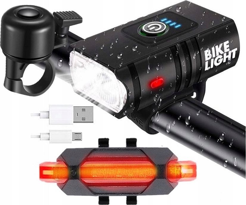 lampa rowerowa przednia + tylnia 1600lm