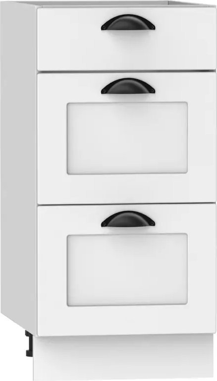 Elior Biała szafka kuchenna dolna z szufladami - Pergio 8X 40 cm