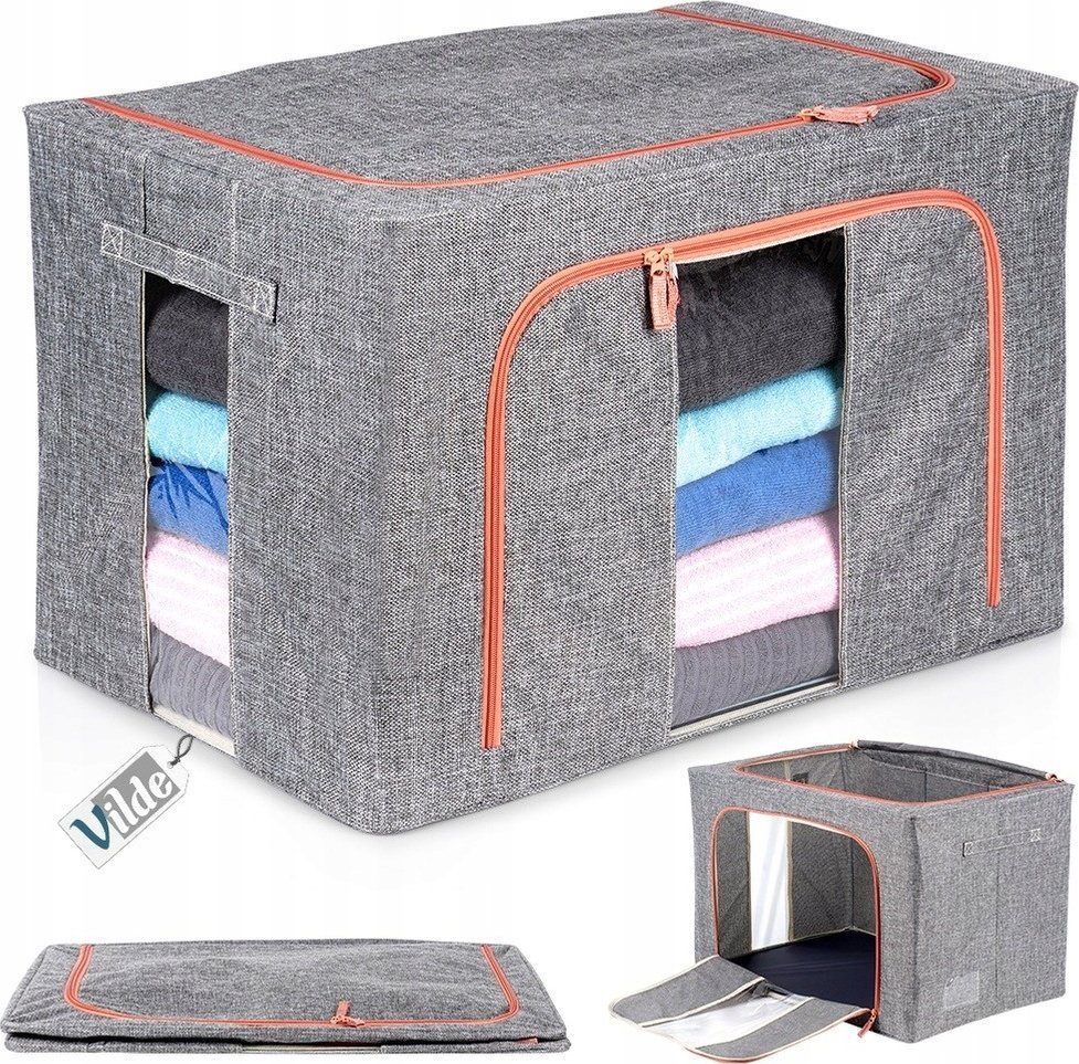 Vilde Pokrowiec na Pościel Koce Poduszki Ubrania Zapinany Solidny VILDE 100l