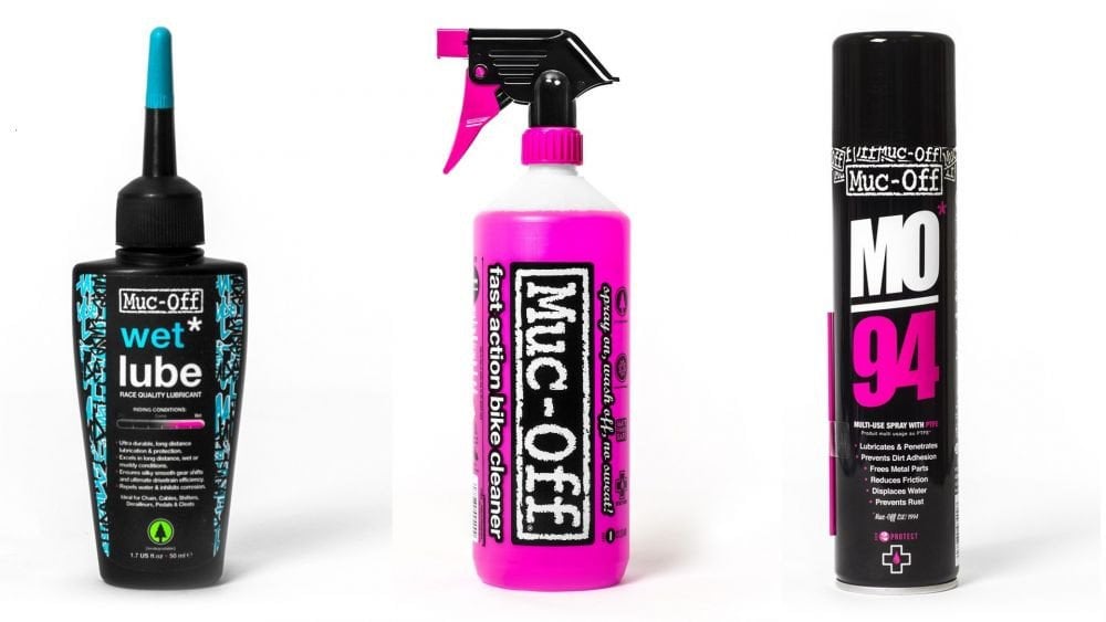Muc-Off Wash, Protect and Wet Lube set