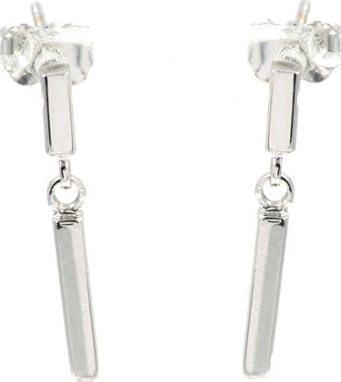 Lovrin Złote kolczyki wiszące 585 słupki białe złoto 1,08 g