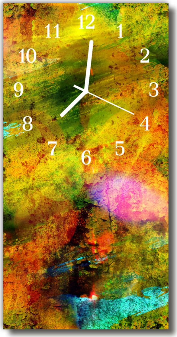 Tulup Zegar Szklany Pionowy Farba malowany kolorowy