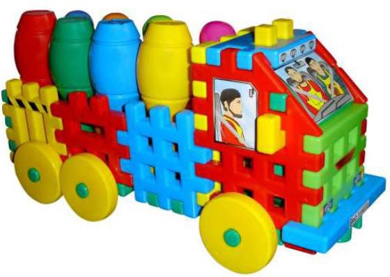 Czako Ciężarówka z kręglami klocki konstrukcyjne