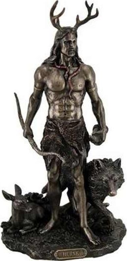 Veronese figurka Myśliwy Hern Z Jeleniem I Wilkiem Veronese (wu76981a4)