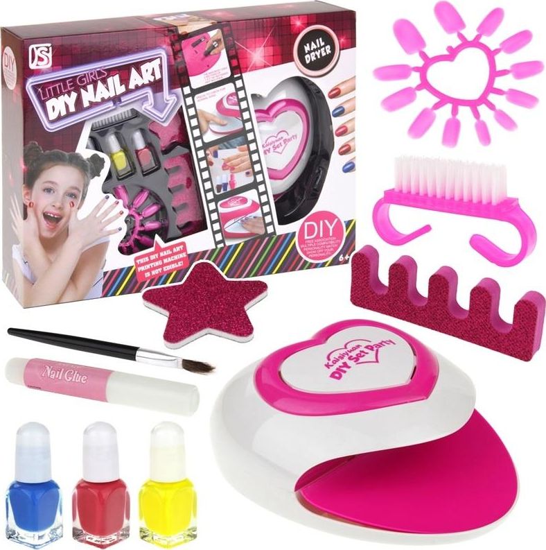NoboKids Zestaw do Malowania Paznokci Manicure Suszarka