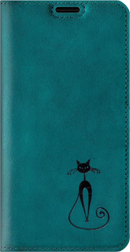 Surazo Smart magnet RFID - Turkusowy - Czarny Bajeczny Kot Samsung Galaxy A21s