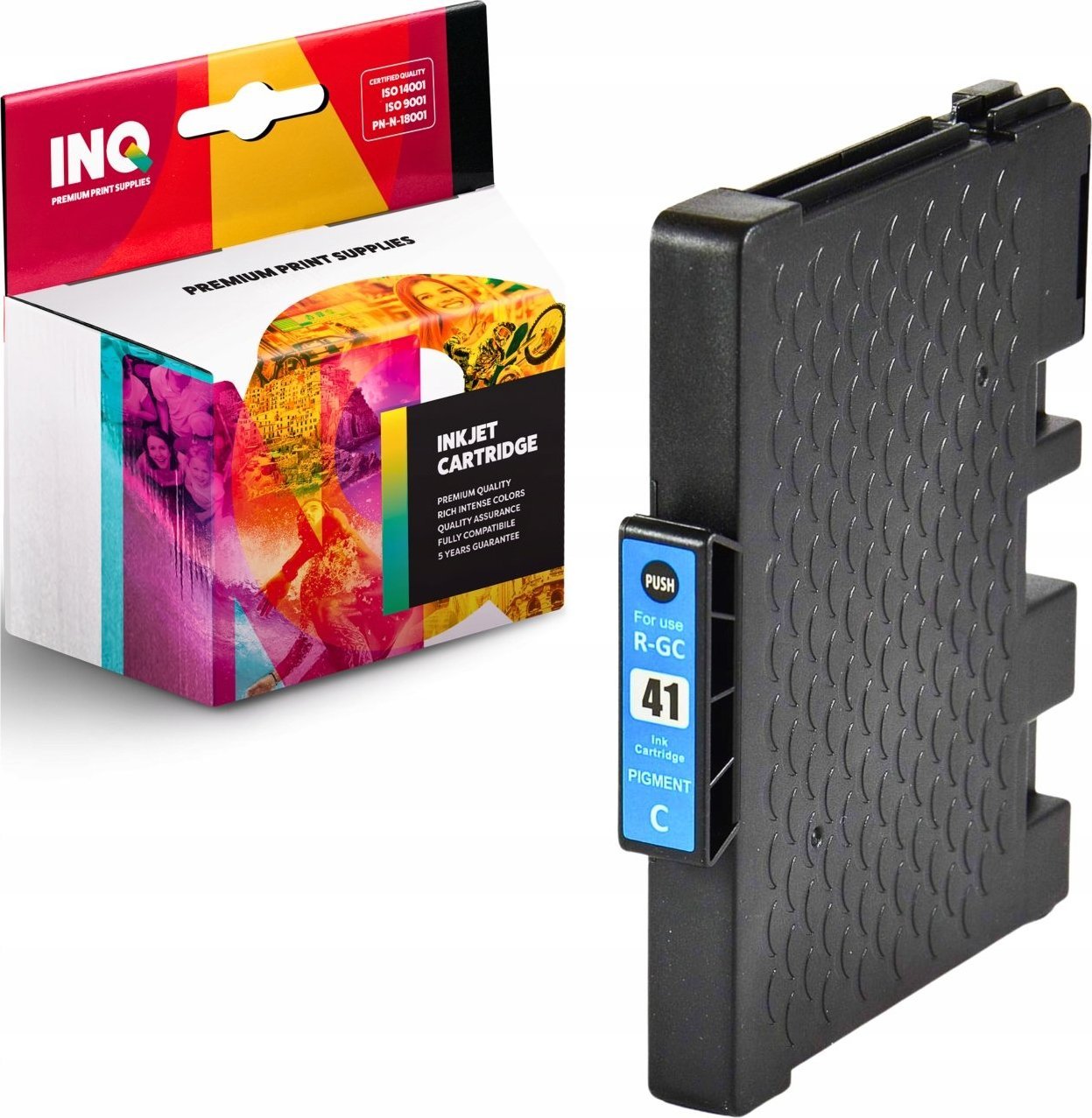 Tusz INQ GC41 tusz do RICOH niebieski SG 2100N 3100SNw POWIĘKSZONA WYDAJNOŚĆ 25%