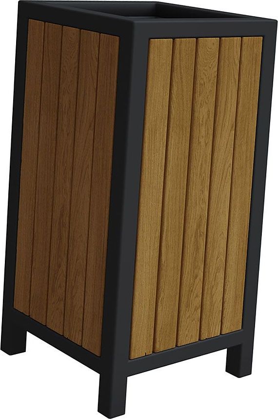 Elior Drewniany kosz na śmieci Norin - 24 kolory Mahoń