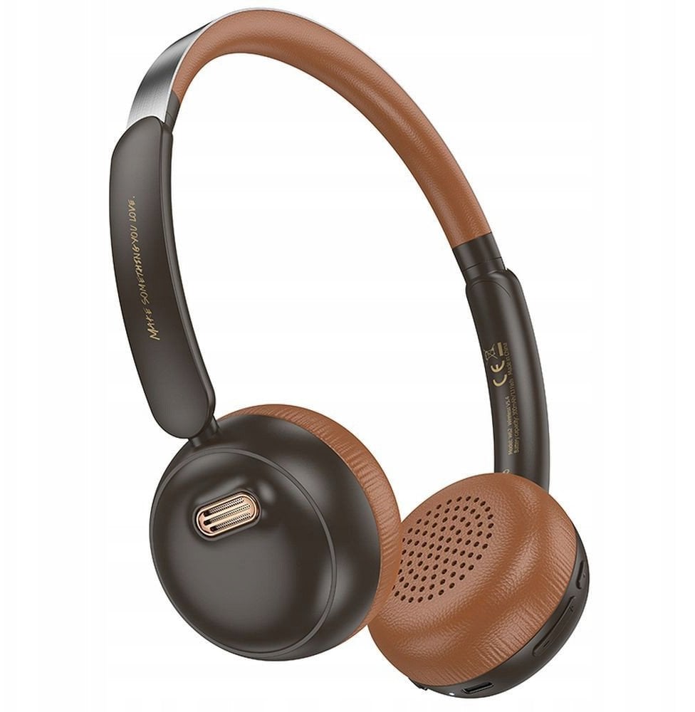 HOCO słuchawki bezprzewodowe bluetooth nagłowne W62 brązowe