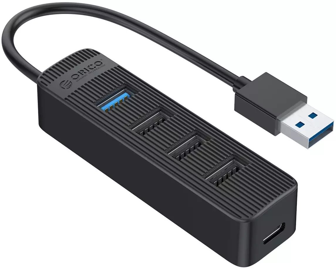HUB USB Orico Hub Orico TWU32-4A USB-A 3.1 / 1x USB-A 3.1 + 3x USB-A 2.0 + USB-C 5V/3A - czarny
