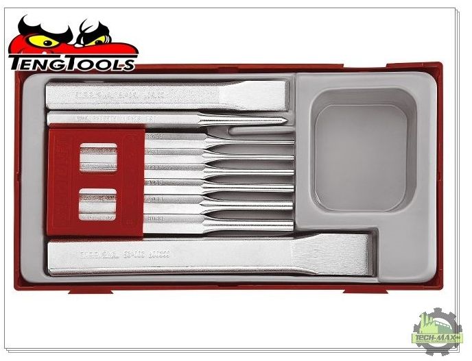 Teng Tools 9-elementowy Zestaw przecinaków, wybijaków, punktaków TTPC09 (69220101)