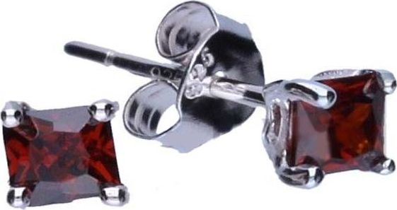 Lovrin Srebrne kolczyki 925 kwadraciki z cyrkoniami 0,76g