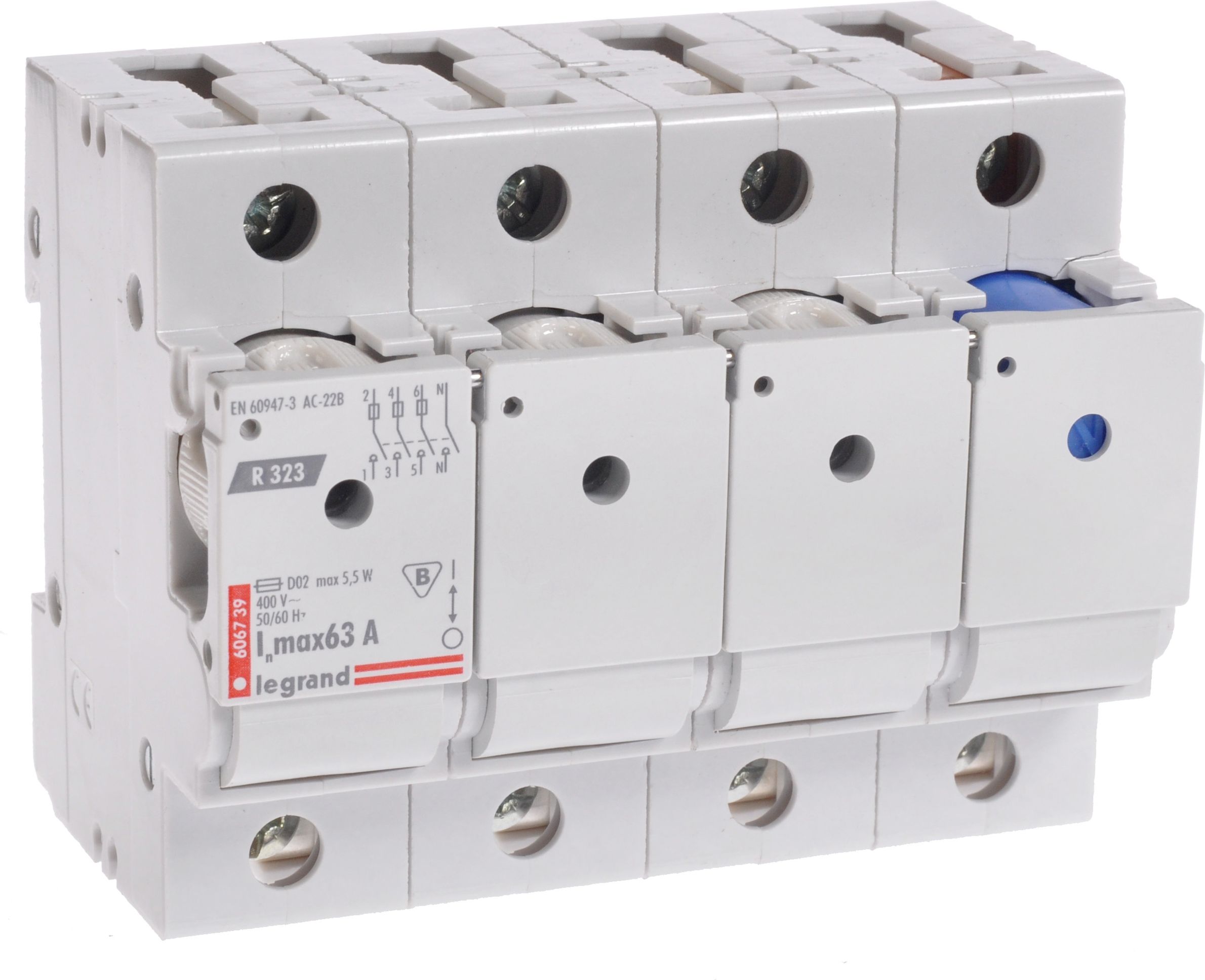 Legrand Rozłącznik bezpiecznikowy 3P+N 63A D02 R323 MAKS bez wkładek (606739)