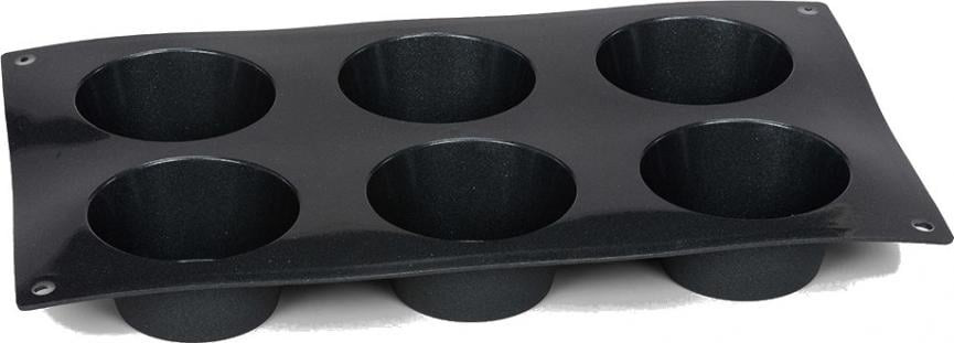 Patisse kształt muffina 29 x 17 cm czarny silikon 6 kieszeni