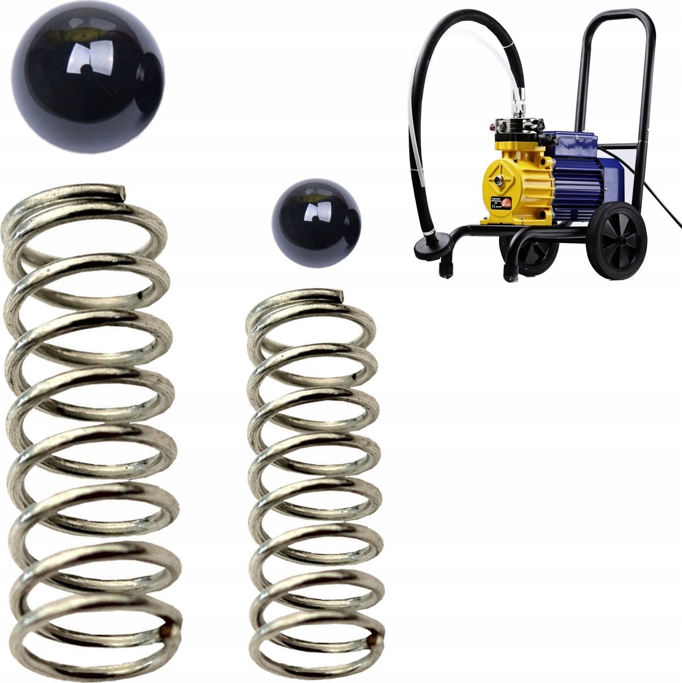 Rosfix ZESTAW NAPRAWCZY SPRĘŻYNA SPRĘŻYNY KULKI WOLFRAMOWE AGREGAT MALARSKI ROSFIX