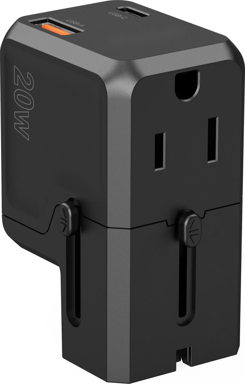 Ładowarka Choetech Ładowarka podróżna Choetech PD6038 USB-C USB-A PD 20W USA EU UK AU - czarna