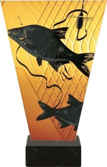 Victoria Sport Monochromatyczne trofeum szklane na podstawie marmurowej - WĘDKARSTWO LESZCZ