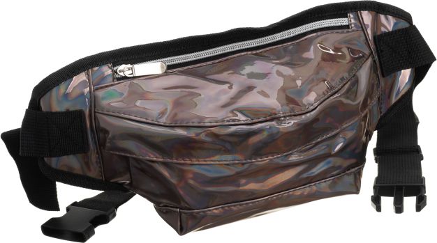 Pellucci Błyszcząca saszetka damska biodrowa brązowa (WB03-20)