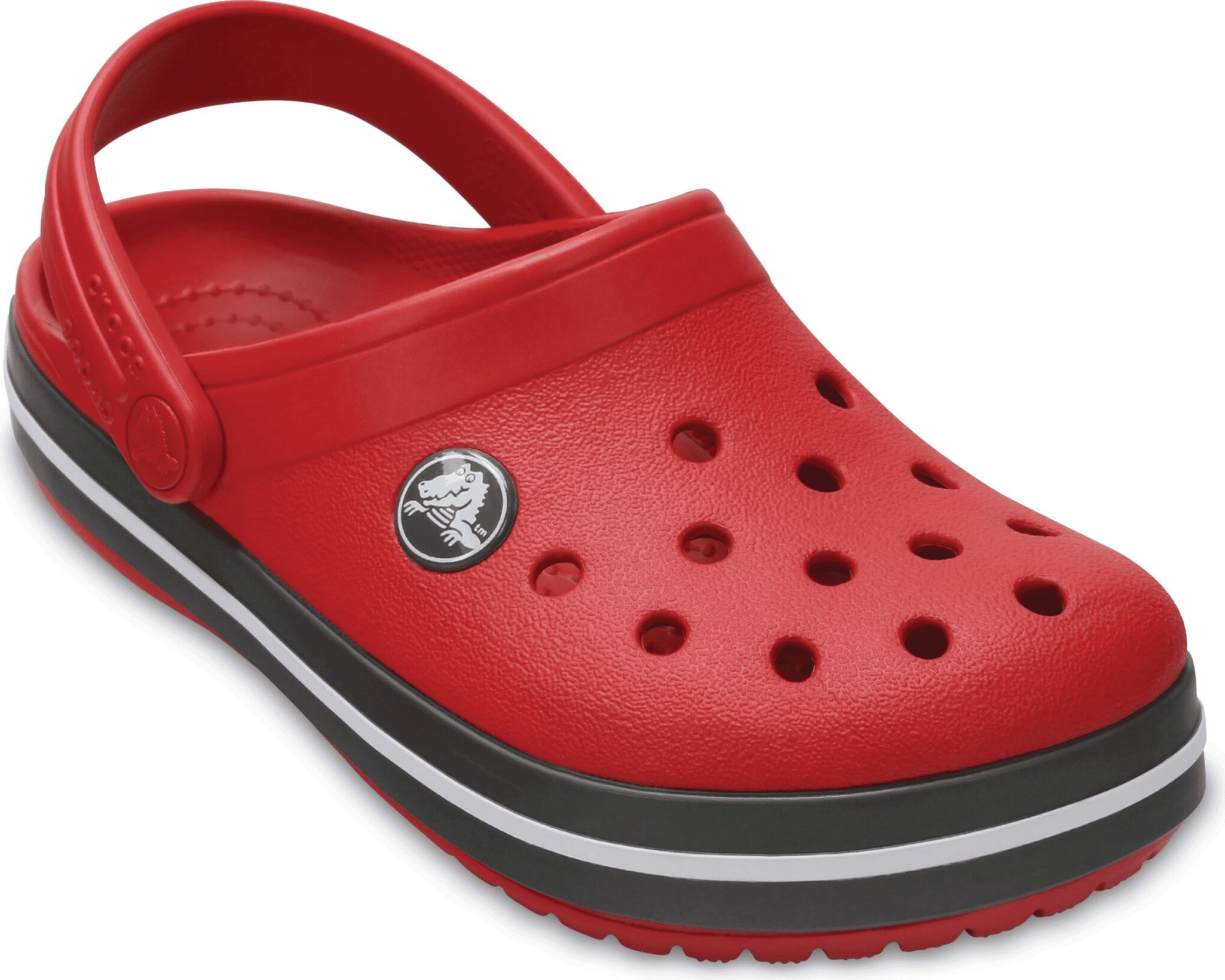 Crocs Klapki Crocs dla dzieci Crocband Clog K czerwono-szare 204537 6IB 33-34