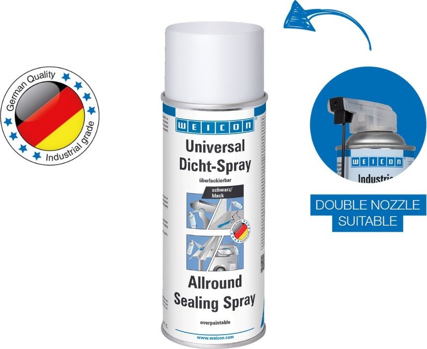 Weicon Spray uszczelniający przecieki uszczelnienie rynien czarny dekarski Weicon