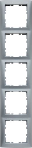 Berker Ramka pięciokrotna Kwadrat aluminium mat (5310158994)