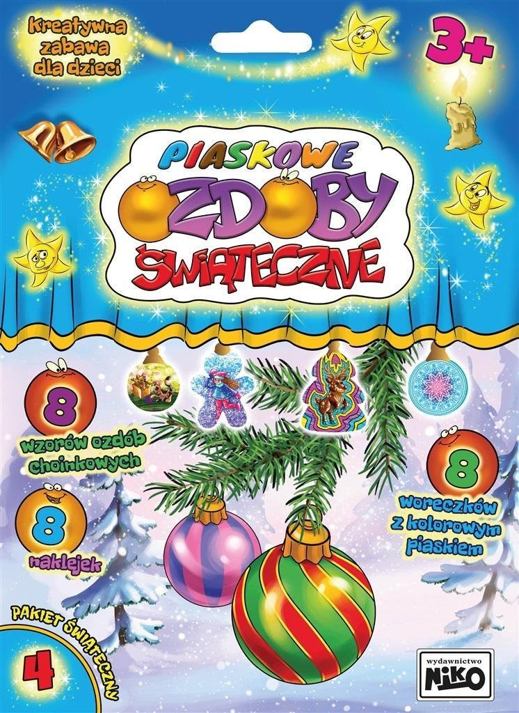 Piaskowe ozdoby świąteczne. Pakiet nr 4