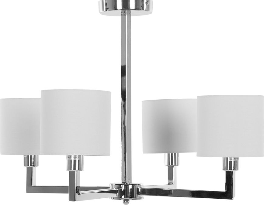 Lampa wisząca Beliani Lampa wisząca 4-punktowa metalowa biała SHAPKINA