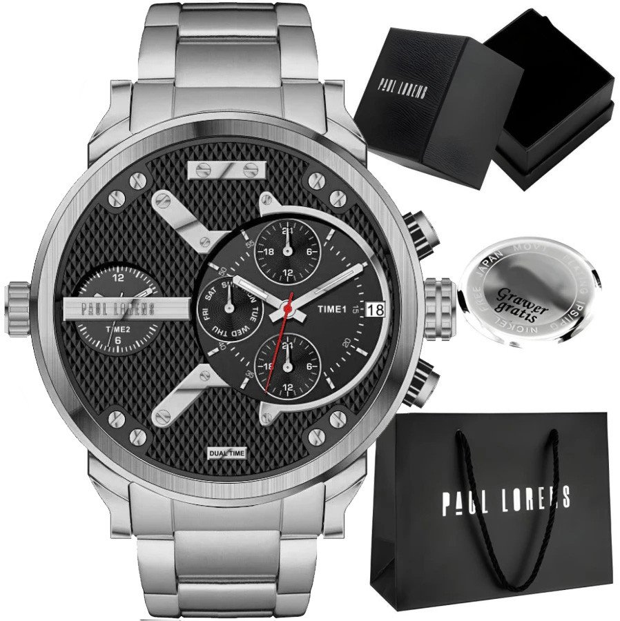 Zegarek męski Paul Lorens DIEZELI-PROF Z GRAWEREM