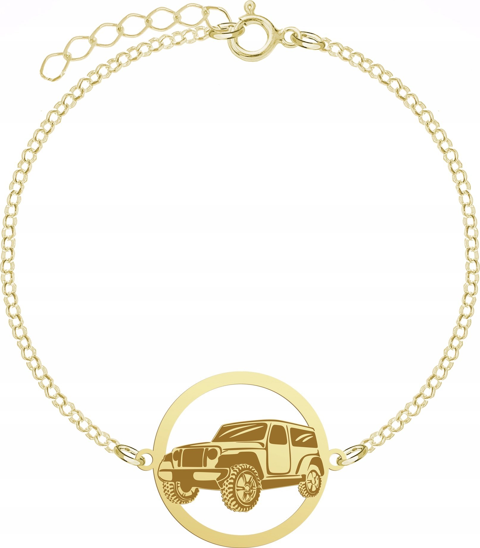 Radziszewska Jewellery Bransoletka Pozłacana OFF-ROAD 4X4 Łańcuszek Biżuteria 925 GRAWER GRATIS