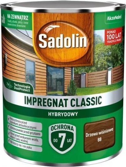 Sadolin SADOLIN IMPREGNAT CLASSIC HYBRYDO 7 LAT DRZEWO-WIÅNIOWE 0.75
