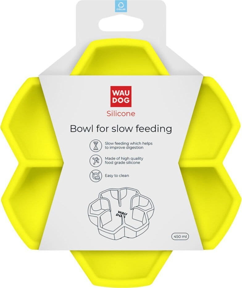Collar WAU DOG MISKA SILIKONOWA SPOWALNIAJĄCA 450ml ŻÓŁTA