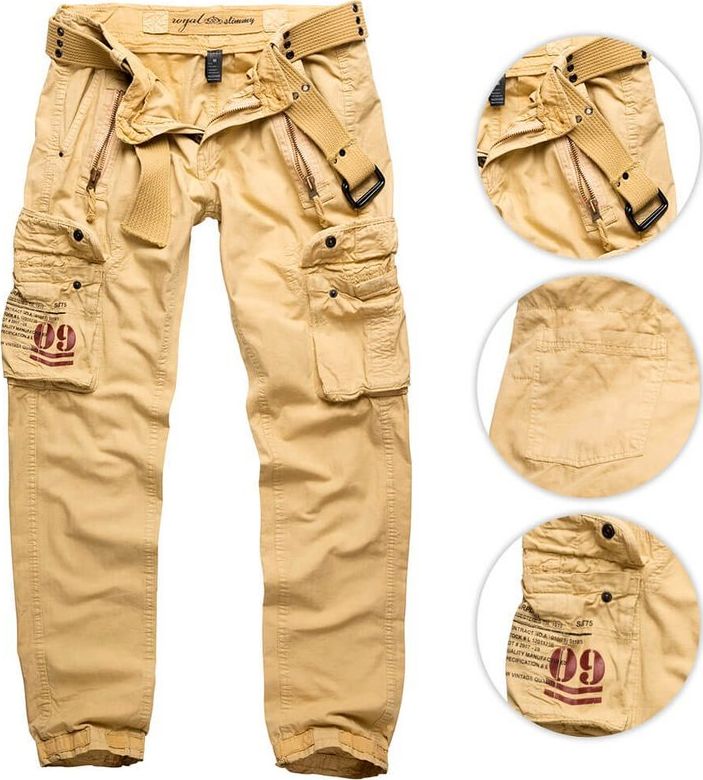 Surplus Surplus Spodnie Bojówki Royal Traveler Slimmy Coyote XXL